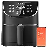 COSORI Freidora de Aire Inteligente 5,5L con-Wifi Air Fryer 1700W, Tecnología Rapid Air, 55% Menos Energía, 13 Modos, Uso Fácil, Panel Táctil, Hasta 205ºC y 60 Min, Acero Inox Interior, Libre de BPA