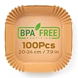 Papel freidora aire PORTENTUM 100 unidades Food-Grade BPA free de 20-24 cm