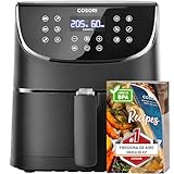 COSORI Freidora de Aire Duradera 5.5 L Air Fryer 1700W, Tecnología Rapid Air, 55% Menos Energía, 13 Automáticos Modos, Uso Sencillo, Panel Táctil Intuitivo, Acero Inox Interior, Hasta 205 °C y 60 Min